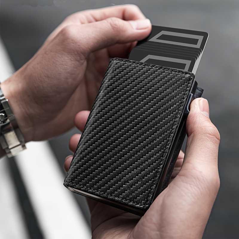 Men's RFID Blocking Automatic Pop-Up Wallet