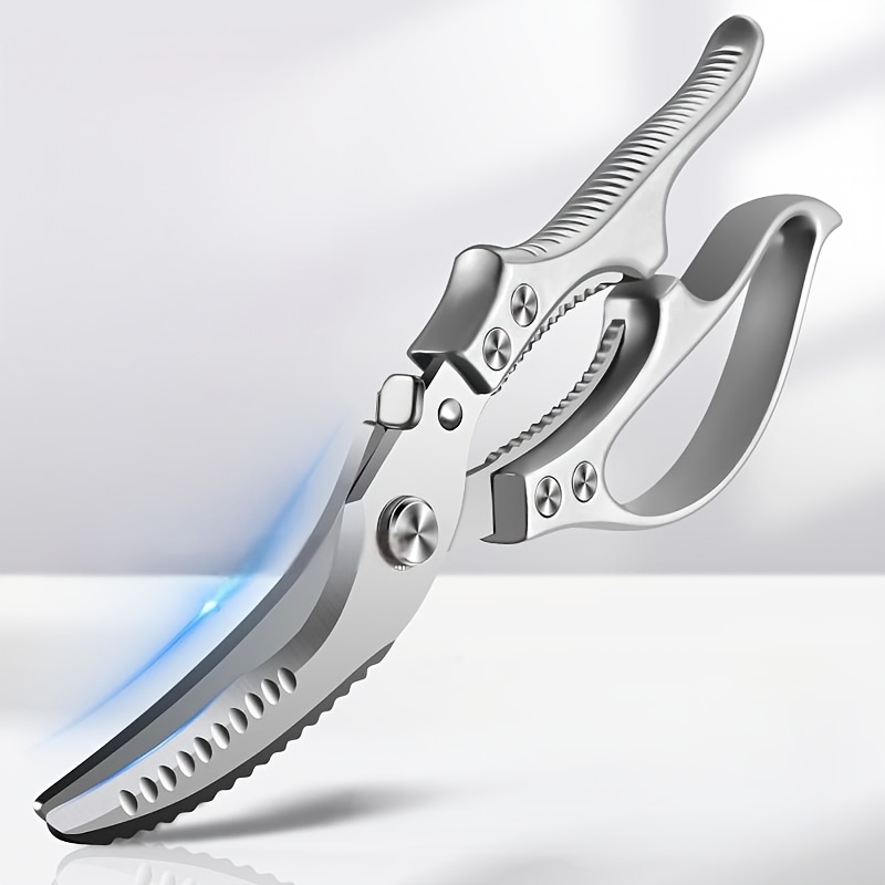 Heavy-Duty Stainless Steel Kitchen Shears with Spring Mechanism - Professional Meat, Poultry, Fish, Vegetables Cutting Shears - Sharp Blade & Ergonomic Handle - for 5 Heavy-Duty Stainless Steel Kitchen Shears with Spring Mechanism - Professional Meat, Poultry, Fish, Vegetables Cutting Shears - Sharp Blade & Ergonomic Handle - for - Image 5