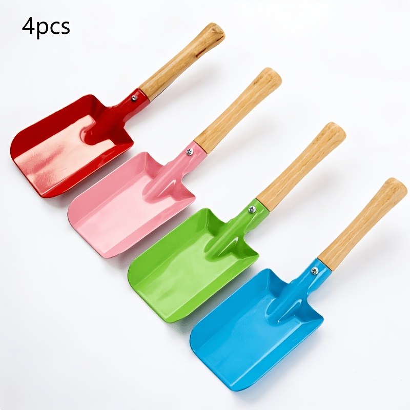 4pcs Wooden Mini Sand Shovels