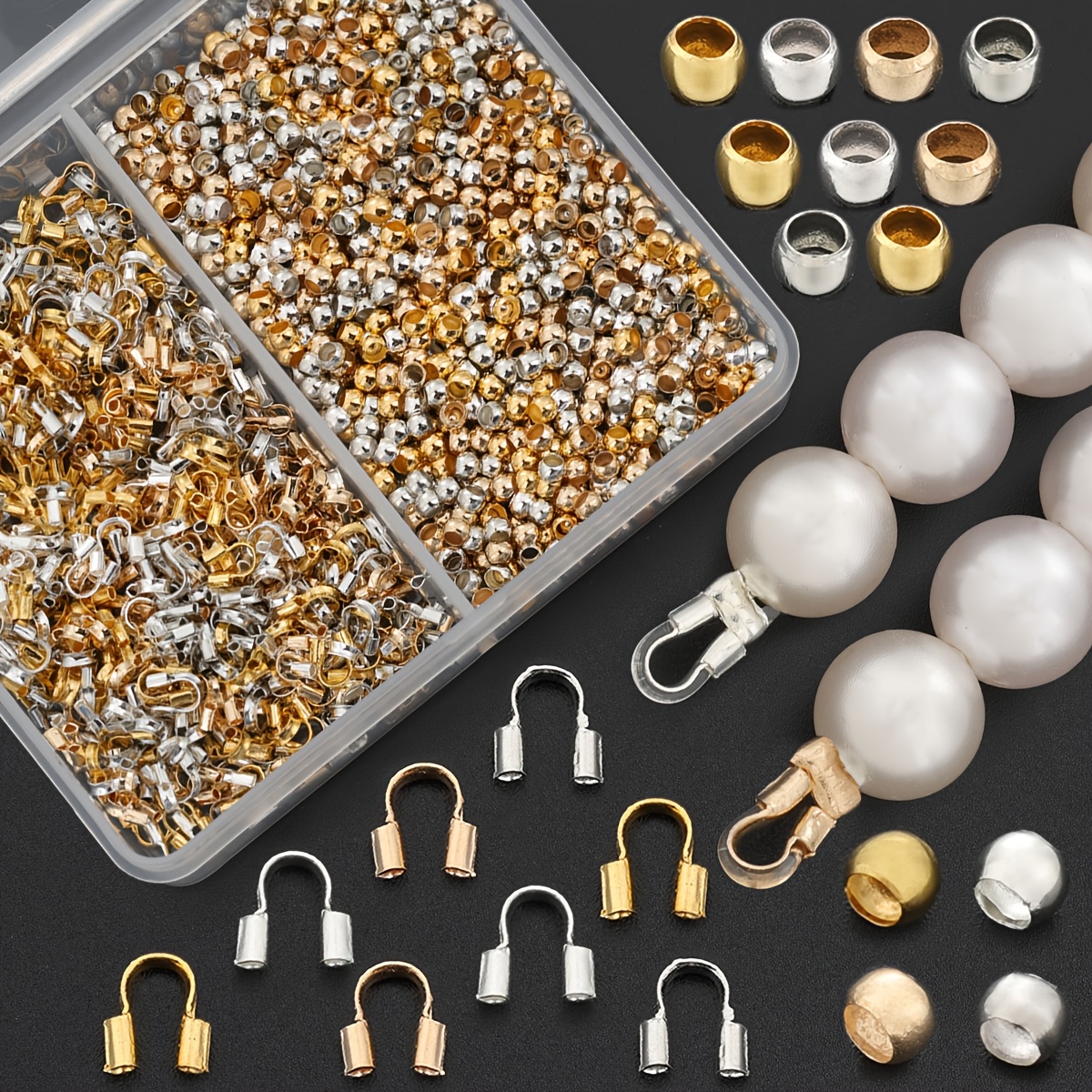 200pcs/Box Mixed Colors Connector Parts Kit for Jewelry Making