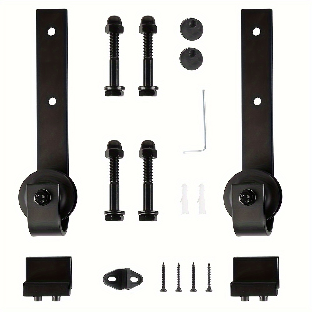 One-piece Set Of Sliding Door Rollers, Hooks For Door Panels, Sliding Door Track Kit, Classic Hooks (suitable For Hanging Tracks Above 244cm)