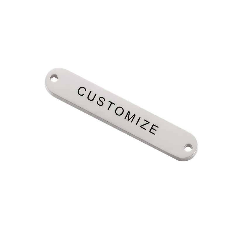 TEMU 1 pz Targhetta Personalizzata in Acciaio Inossidabile - Testo Personalizzato e Motivi Geometrici, Targhetta Durevole Adatta per Borse, ,