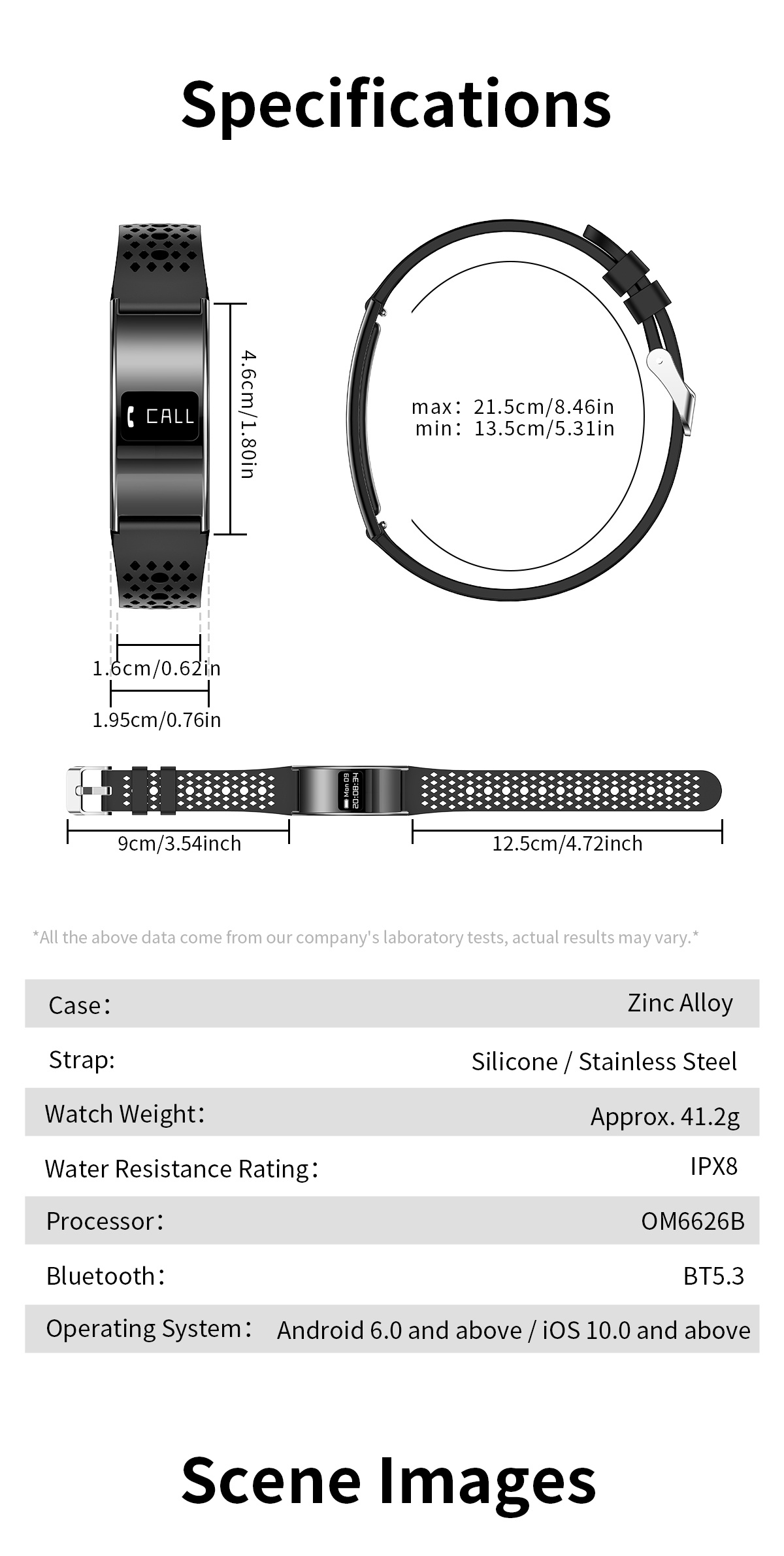 GWENLAND 2025 Smart Bracelet - Zinc Alloy Body, Lightweight And Fashion, Multiple Sport Modes, Step Count, Sleep Detection, IPX8, Remote Control Photography, Ideal Christmas Gift for Boyfriend Or Girlfriend