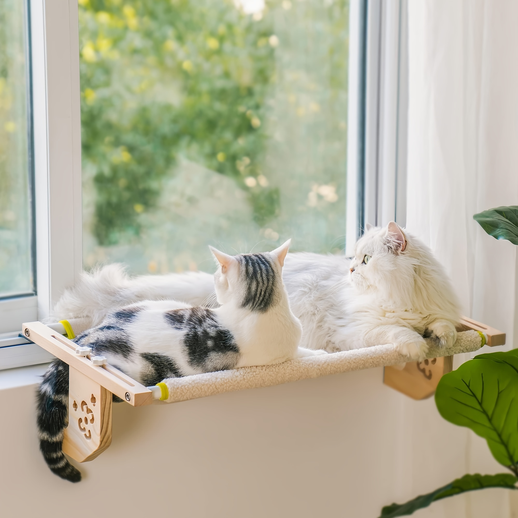 

Sturdy Cat Window Perch Hammock Bed With Metal Frame For Cats Easy To For Windowsill, Bedside, Drawer And Cabinet More (l-26"x14.5"x6.7-)