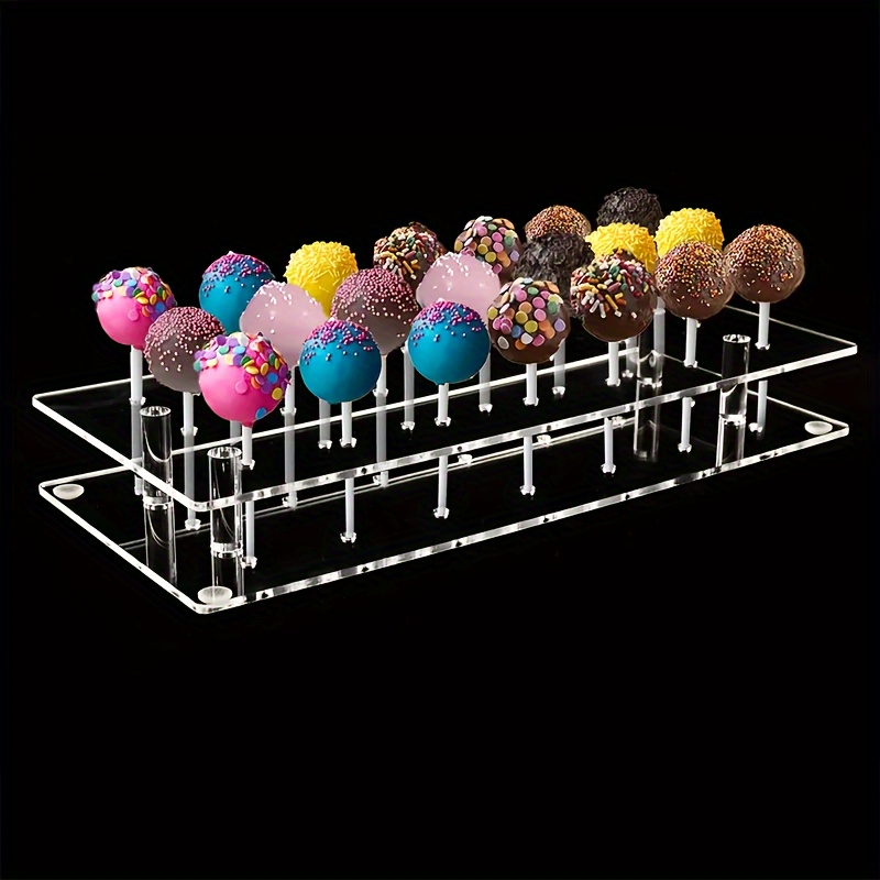

1pc Acrylic Lollipop Display Stand Chocolate Bar Candy Rack 21 Holes Removable Transparent For Weddings, Baby Showers, Birthdays, Anniversaries For Shops