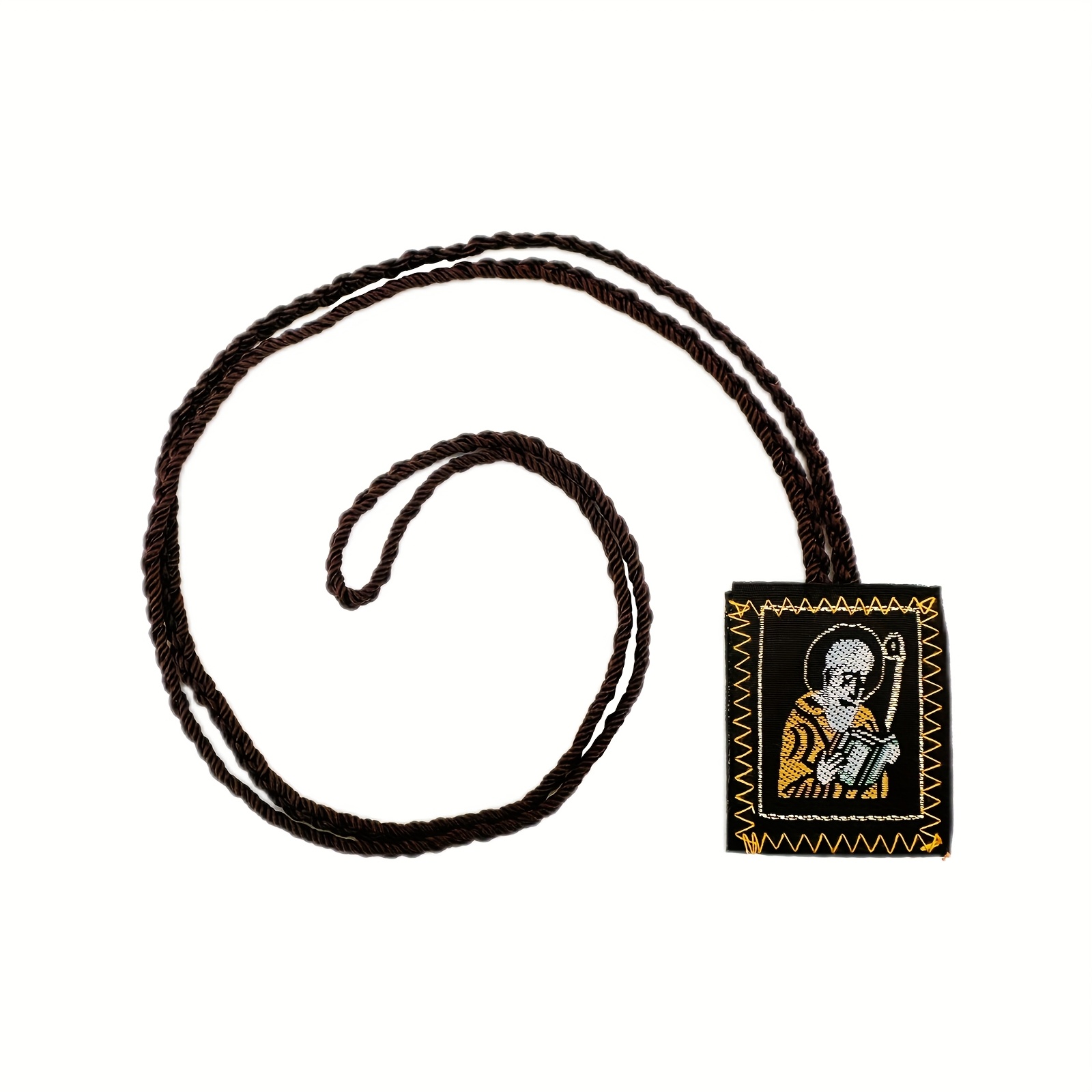 St Benedict Corded Red Scapular Necklace