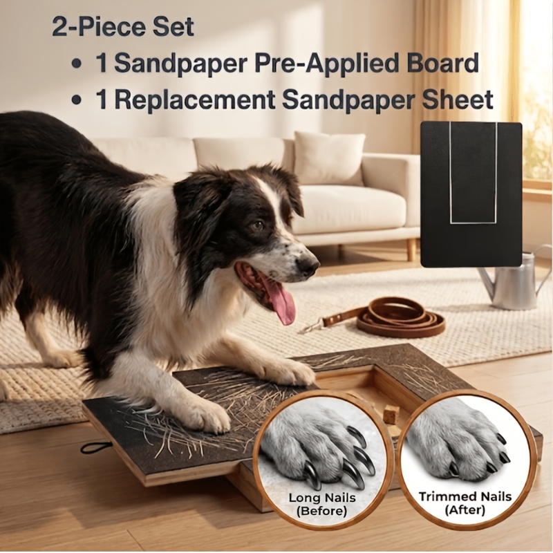 TEMU Professional Wooden Dog Nail Scratch Board With Snack Box, Thickened Large Breed Paw File Board, Interactive Dog Grooming Toy For Trim, Care