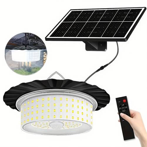 1 pack solar portable solar pendant light indoor outdoor 244 led 360 glow waterproof solar lights with remote control for shed camping gazebo patio tent