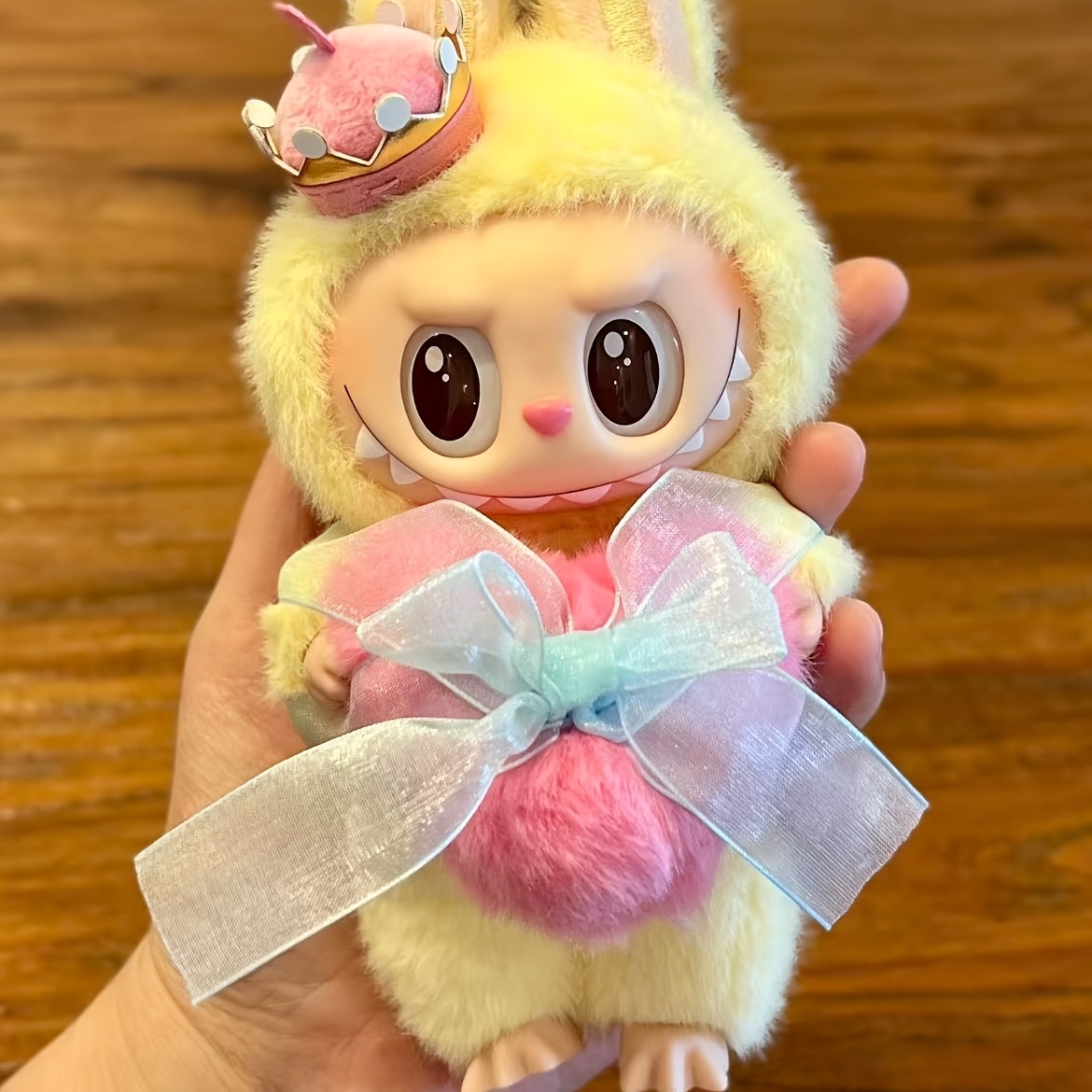 Monster Flip Vinyl Plush Action Figure with Pink Bow Charm, Valentine's Gift