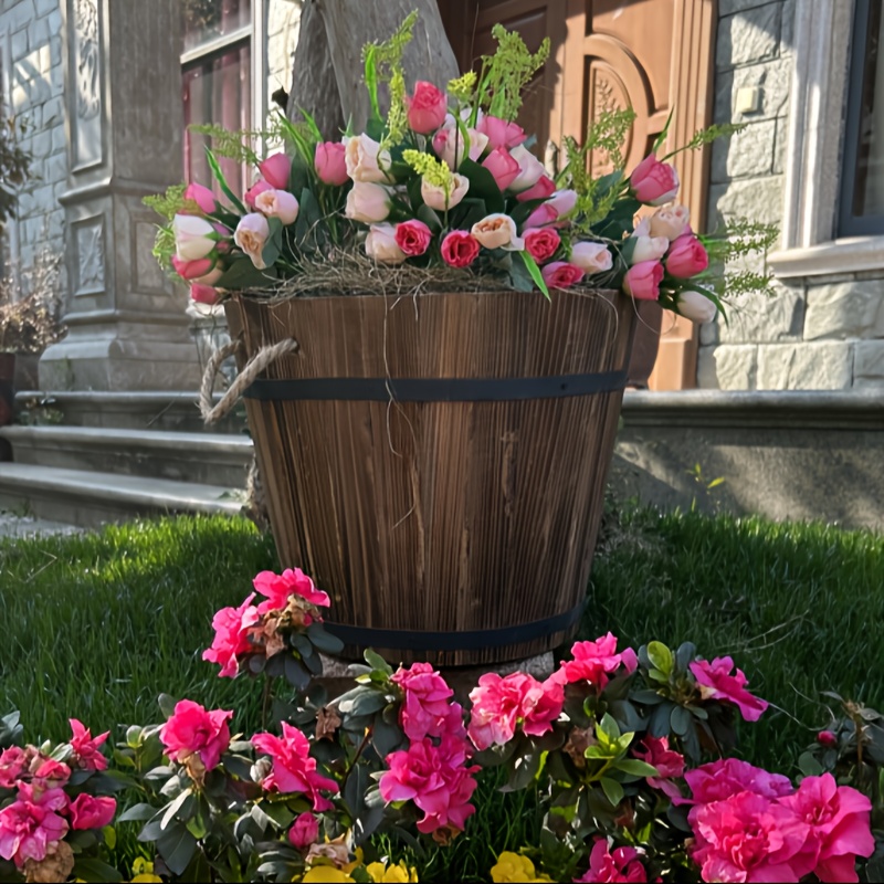 blumenkasten rattan mit wasserspeicher Set: 2 x XL PFLANZKASTEN mit Wasserspeicher Rattan (breite Version) Farbe:  Anthrazit
