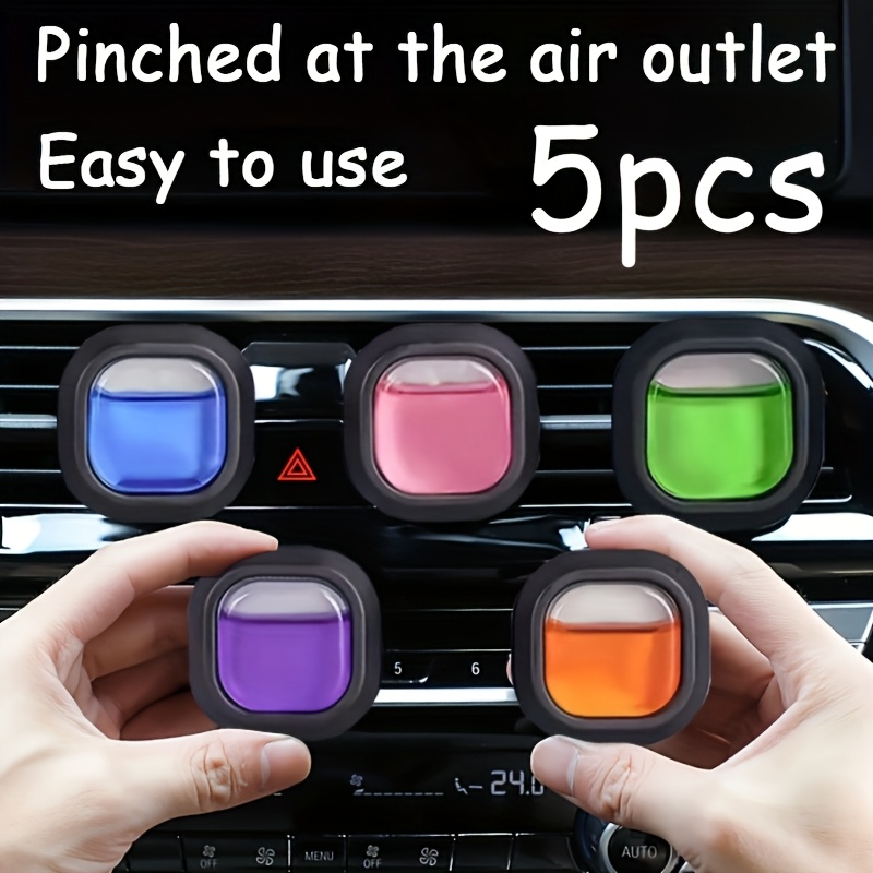 5pcs small black box car air vent freshener five long lasting fragrances for car interior air freshener for wardrobes and bathrooms creative small   air vent freshener long lasting car fragrance automotive air freshener for cars