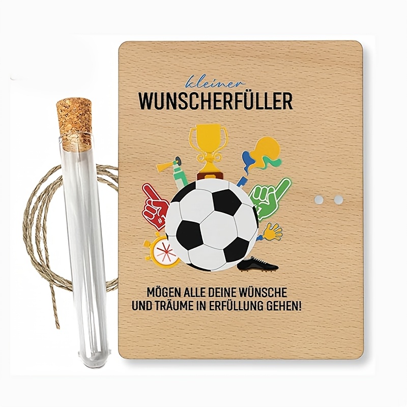 E-shop Holz Fußball Partygeschenke - Wunsch-Erfüllende Spardosen, zum Verpacken von Fußball-Fan-Geschenken, Geeignet für Sportler, Geburtstage,