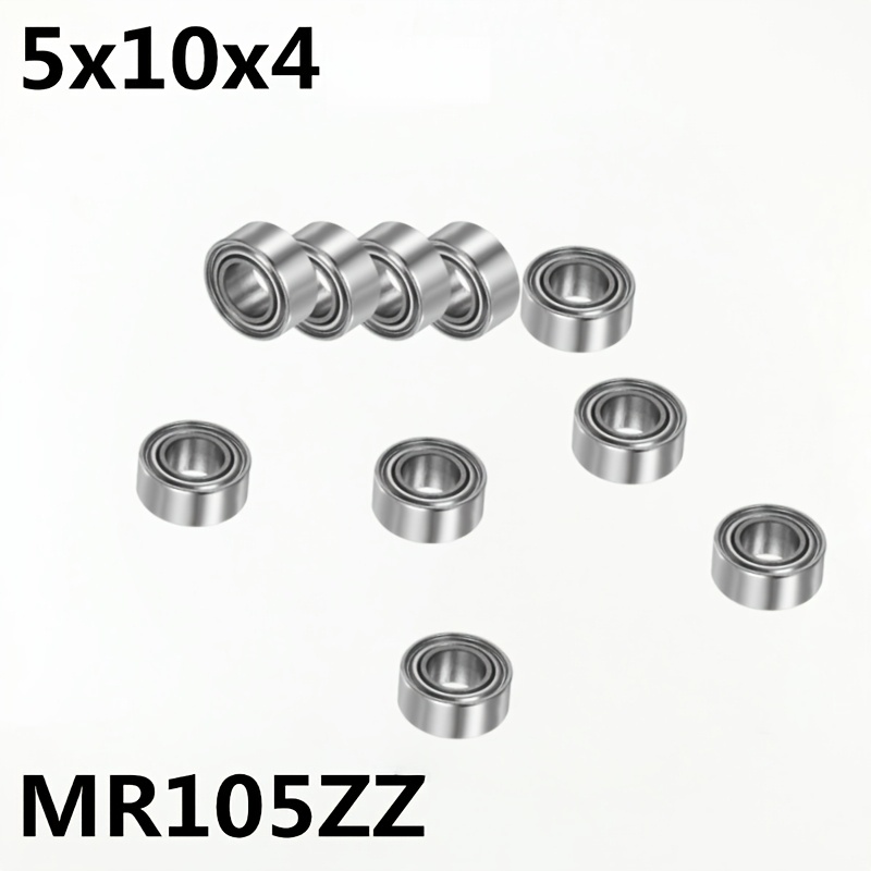 TEMU Set di 10 cuscinetti a sfera miniatura MR105ZZ a scanalatura profonda, dimensioni 5X10X4 mm, caratterizzati da alta qualit� avanzata, MR105Z