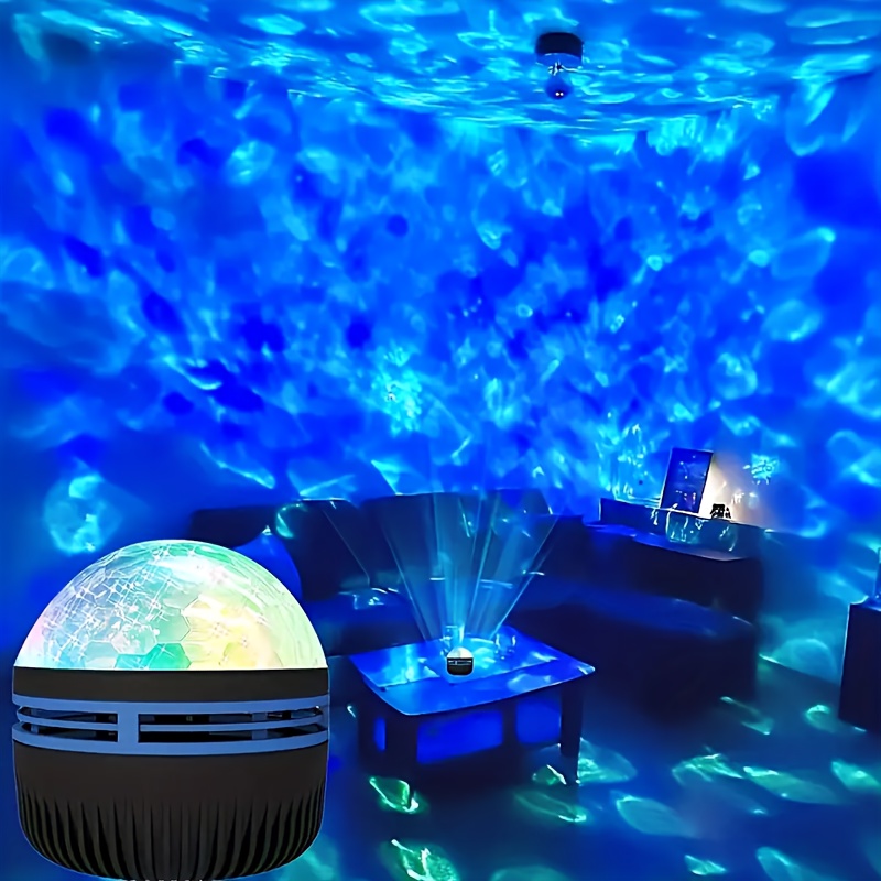 Innosinpo 1pc USB Powered LED Crystal Magic Ball Lamp with Water Ripple Effect, Standalone Plastic Black Light with Remote, Ideal for Commercial Spaces, Bedroom Ambiance, and Holiday Decor, Perfect Christmas Gift for Office, Bedroom, Hotel, Party, Restaurant Decoration