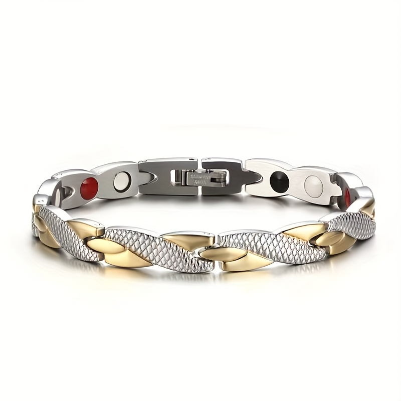 Stylish Stainless Steel Dragon Pattern Bracelet, Adjustable