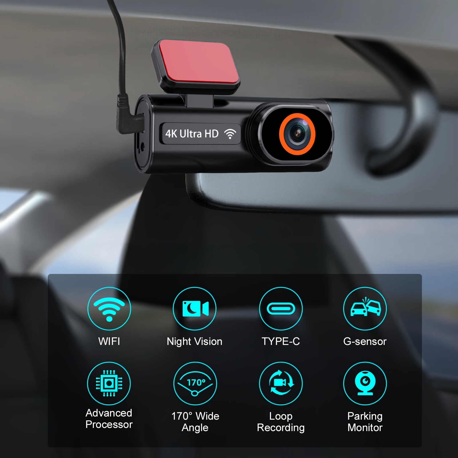 Dashcam 4K Ultra HD 170°