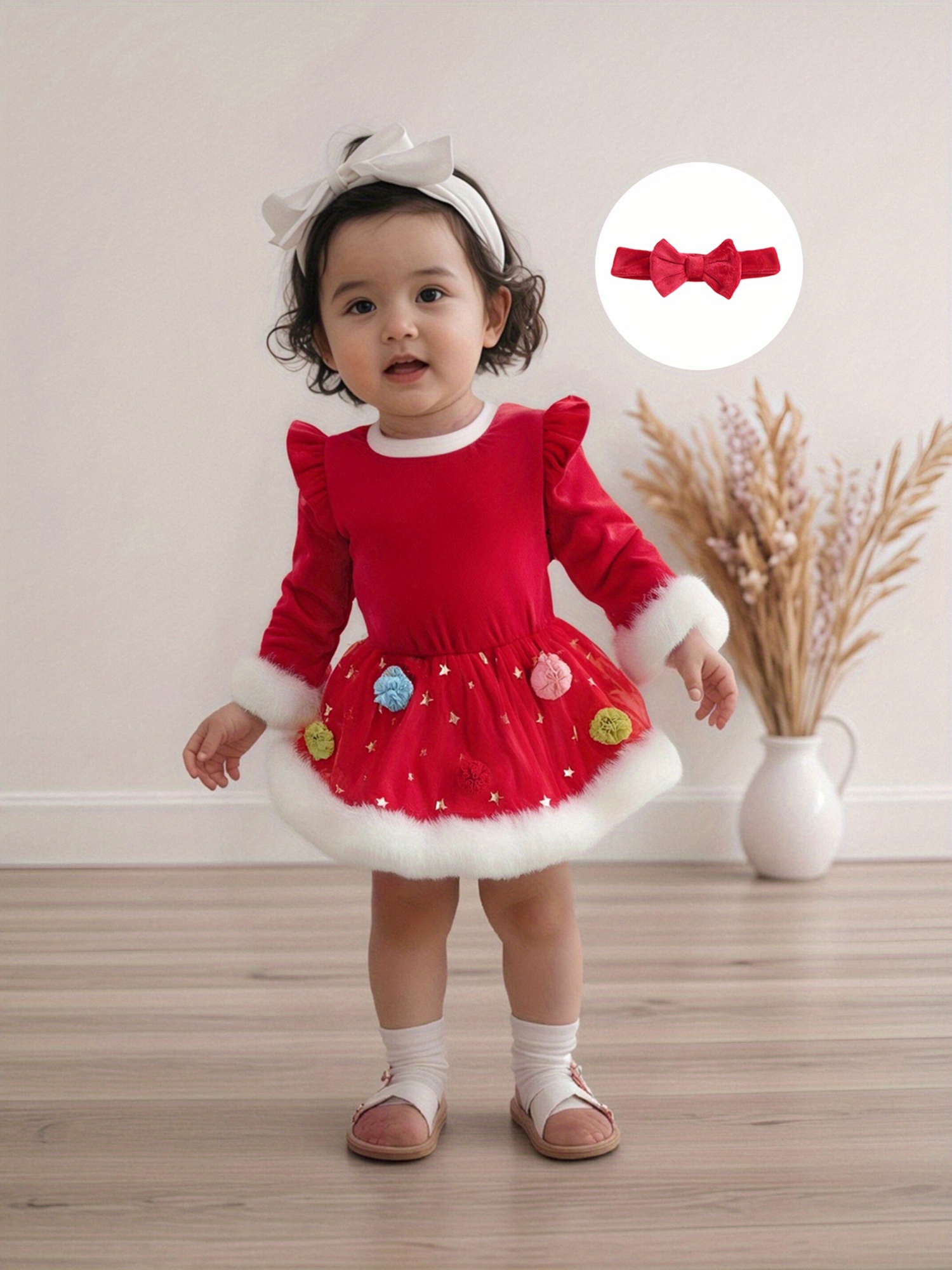 strapless open back dress Red Velvet Baby Dress | Harper Velvet Dress