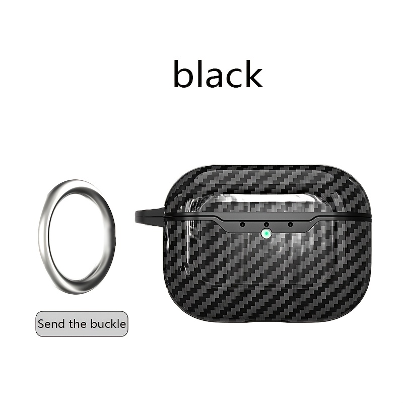 Image of Shockproof Case For , Carbon Fiber Texture Lightweight Scratch-resistant Headphone Cover, Compatible With New Pro3, Portable For Business And Outdoor Use. Additions Included