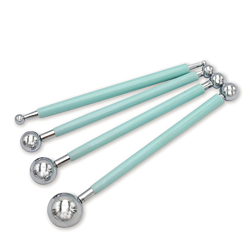 TEMU Set Of 4 Clay Modeling Tools Featuring 8 Different Heads For And Sculpting.