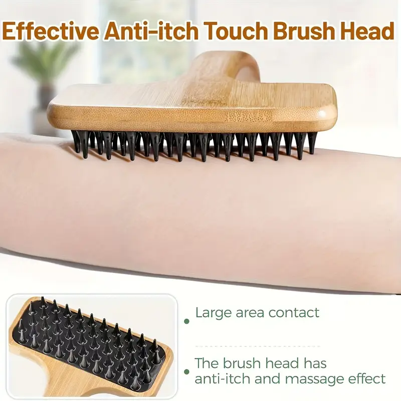 22 bamboo back scratcher with extra long handle 2 in 1 back massager and body scratcher gentle relief for adults women and elderly Product details 2