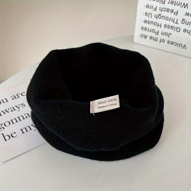 Cozy 100% Wool Neck Gaiter, Solid Color, Warm For Autumn/winter - Perfect Couples' Gift