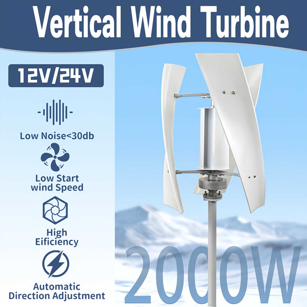 Image of Poland Delivers 2kw Vertical Axis Wind Turbine 2000w Free Energy Household 12v 24v Wind Turbine Low Speed