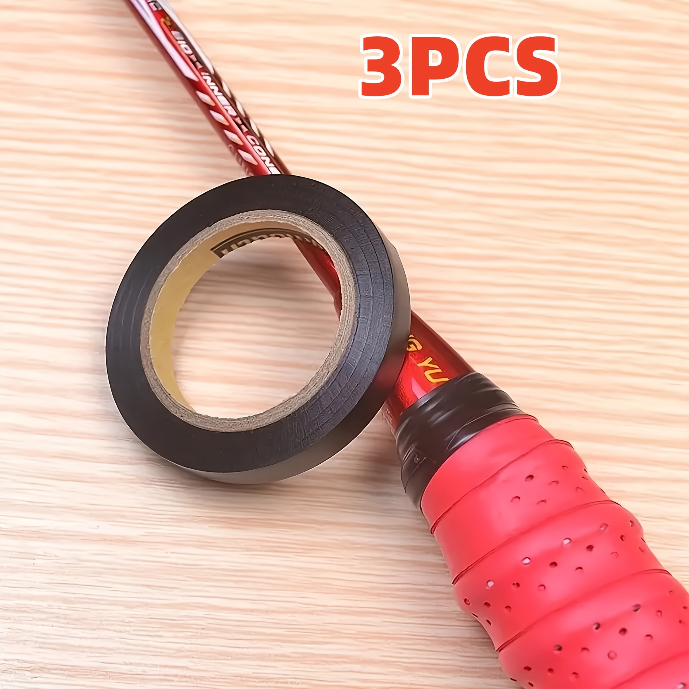 TEMU 3pcs Bande de Grip Antidérapante pour Sports Tennis Badminton Canne à Pêche Bande de Sudation, pour les Passionnés de Sports de