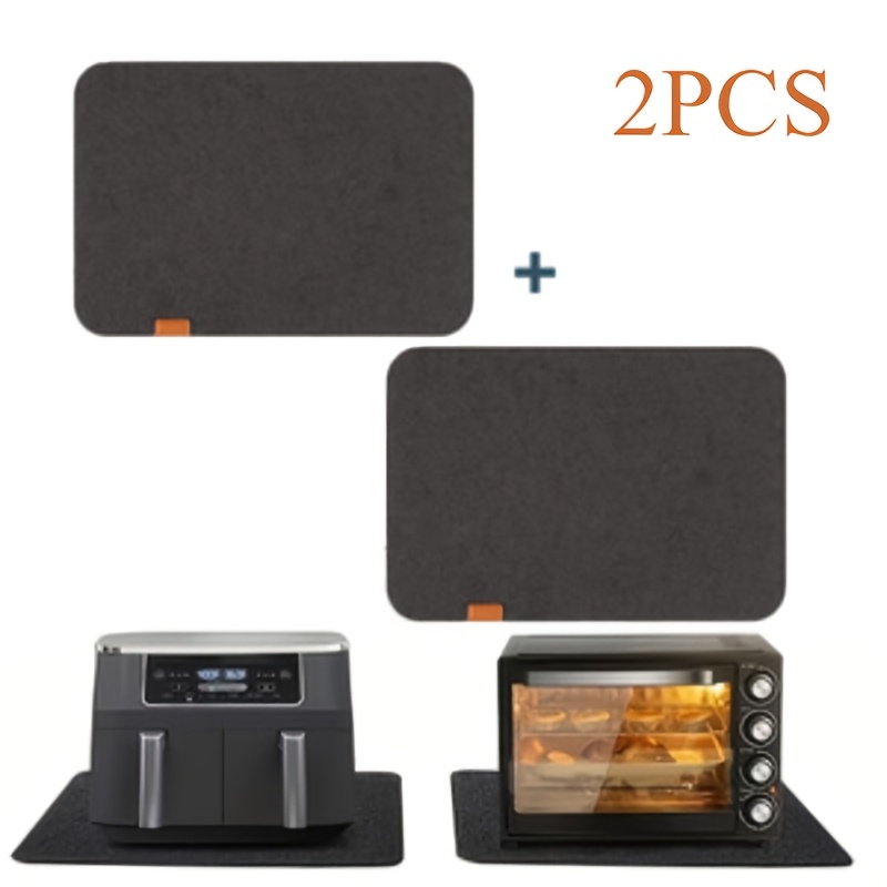 TEMU 2pcs Ldq Heat Resistant Air Fryer Mat & Non-slip Countertop Protector Suitable For Coffee Maker,, Bbq Grill, - High Temp Insulation Pad For