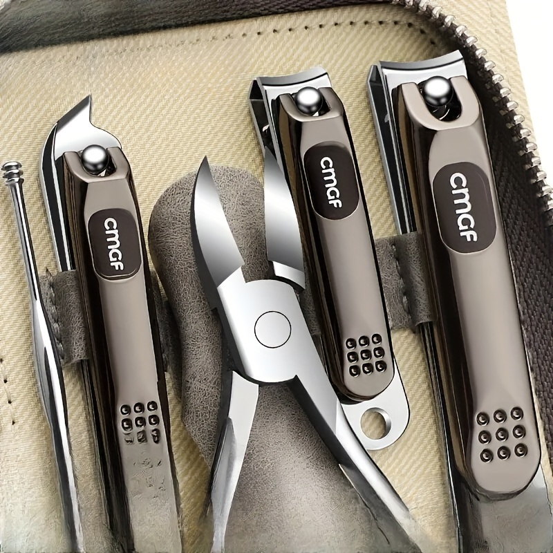 

Luxury 12-piece Stainless Steel Nail Care Kit - Includes Eagle Beak Clippers & Storage Box, Perfect For Home Use
