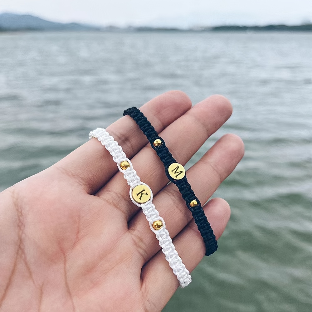 

Customized Handmade Braided Wristbands, Unisex For Couples, , Lovers, Gifts, , Nylon Material, No Magnetic, No Engraving, No Pendant