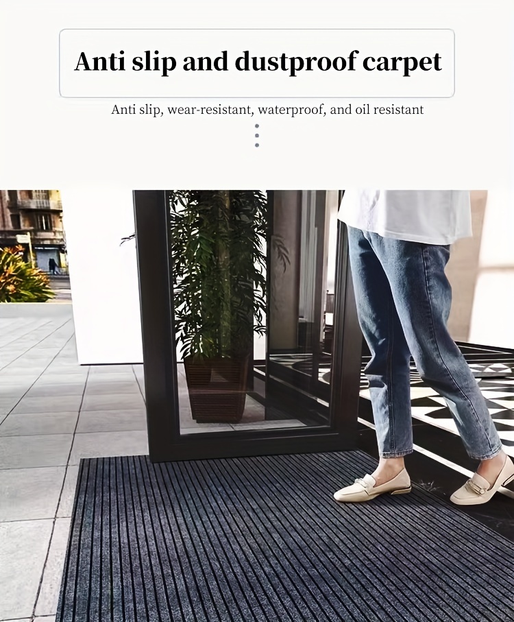 customizable non slip kitchen mat waterproof oil dust resistant easy clean tpr polyester blend rug for home decor details 0