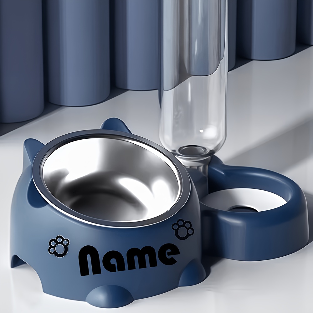TEMU 1 pz Ciotola personalizzata per animali domestici con , ciotola per acqua e cibo in acciaio inossidabile a di fuoriuscite per e cani,