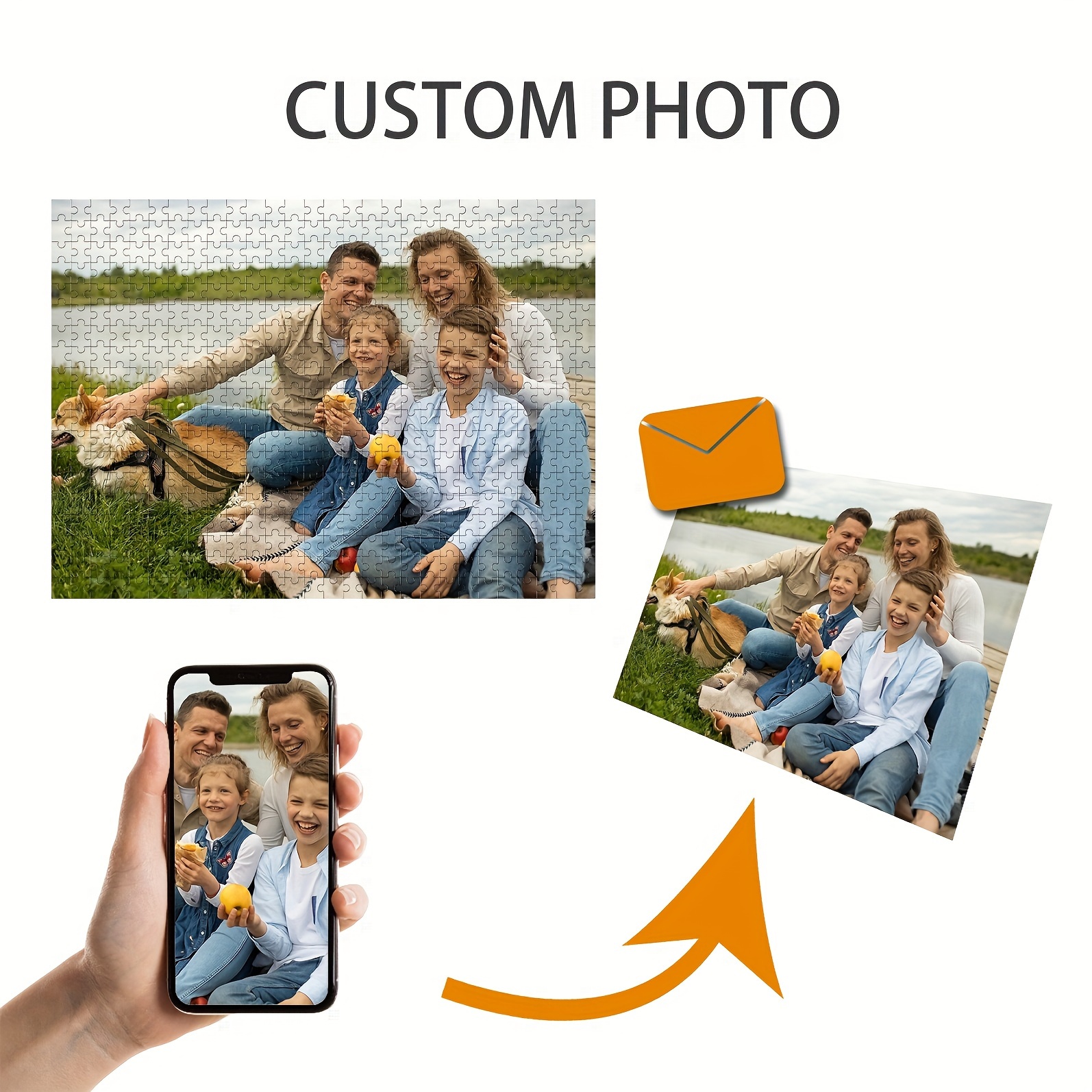 

Custom Picture Puzzle, Wooden , Personalized Puzzle, Consisting Of 500/1000pcs, Family Photo, Suitable For Pets, Couples And Families, Unique Souvenir Gifts, Mother's Day Gifts