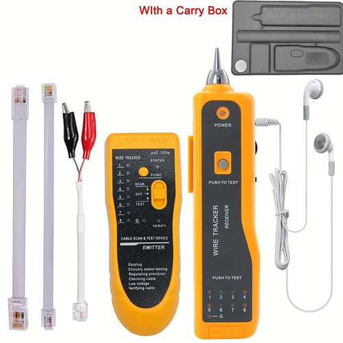 Tester Per Cavi Di Rete 2 In 1 RJ45 E RJ11 – Scansione Automatica Multifunzione