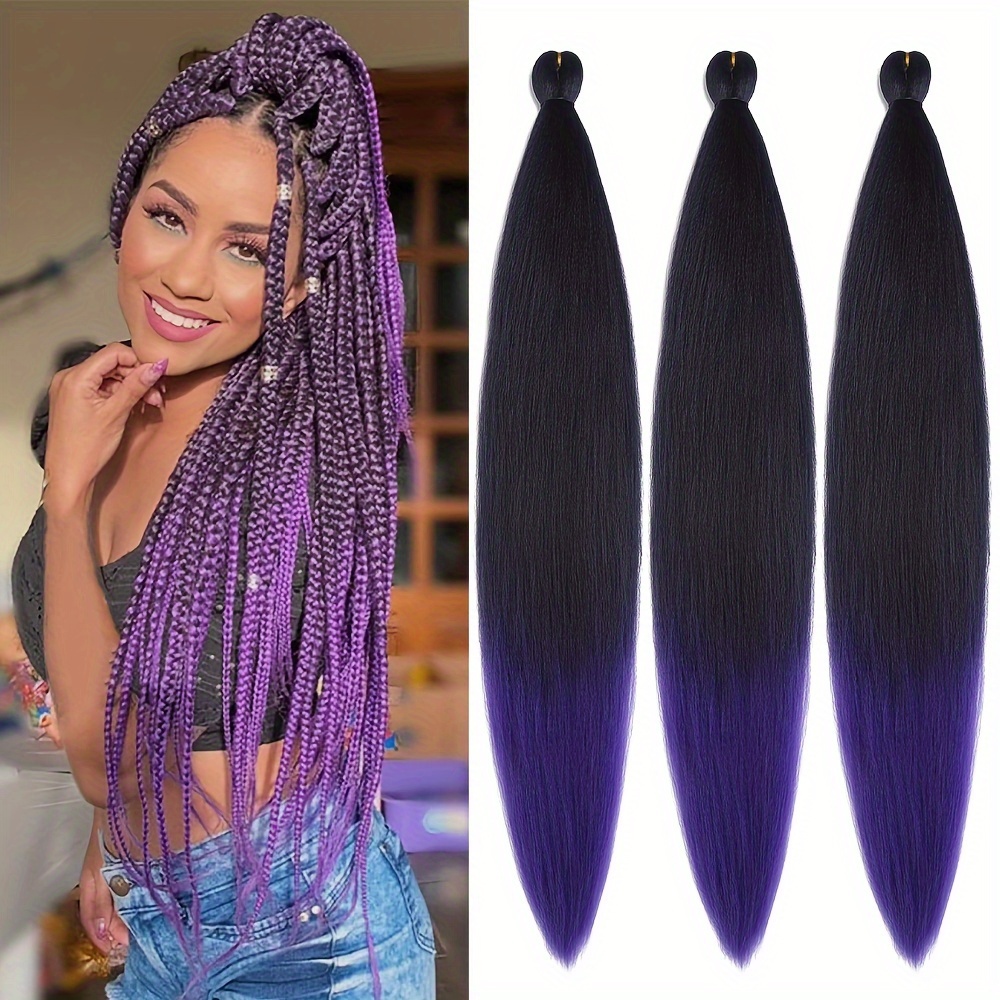 Jumbo Flechthaarverlängerung Ombré – 3 Stück, Kunsthaar, 122 Cm Lang, Perfekt Für Twists & Dreadlocks