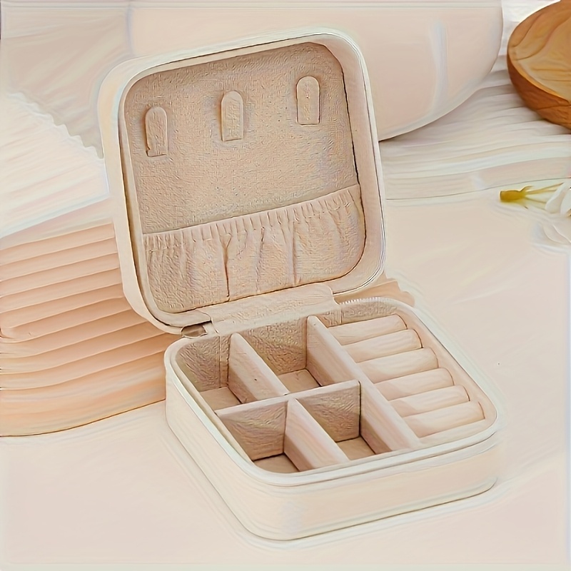 12pcs   leather jewelry storage box portable earring organizer   travel and daily use   ideal bridesmaids gift set suitable for valentines day and new year jewelry boxes Product details 3