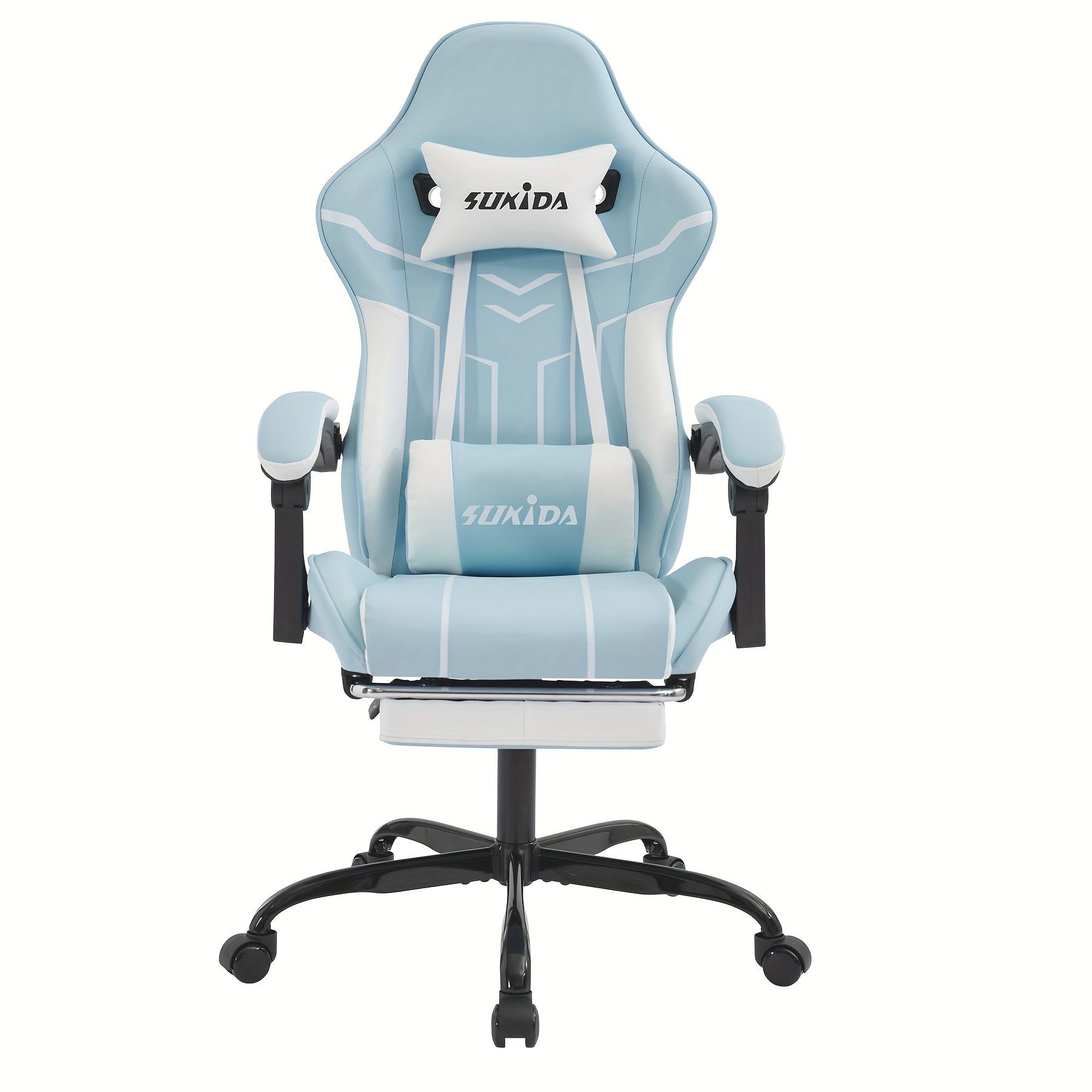 Gamingstoel met voetensteun, ruime zitting