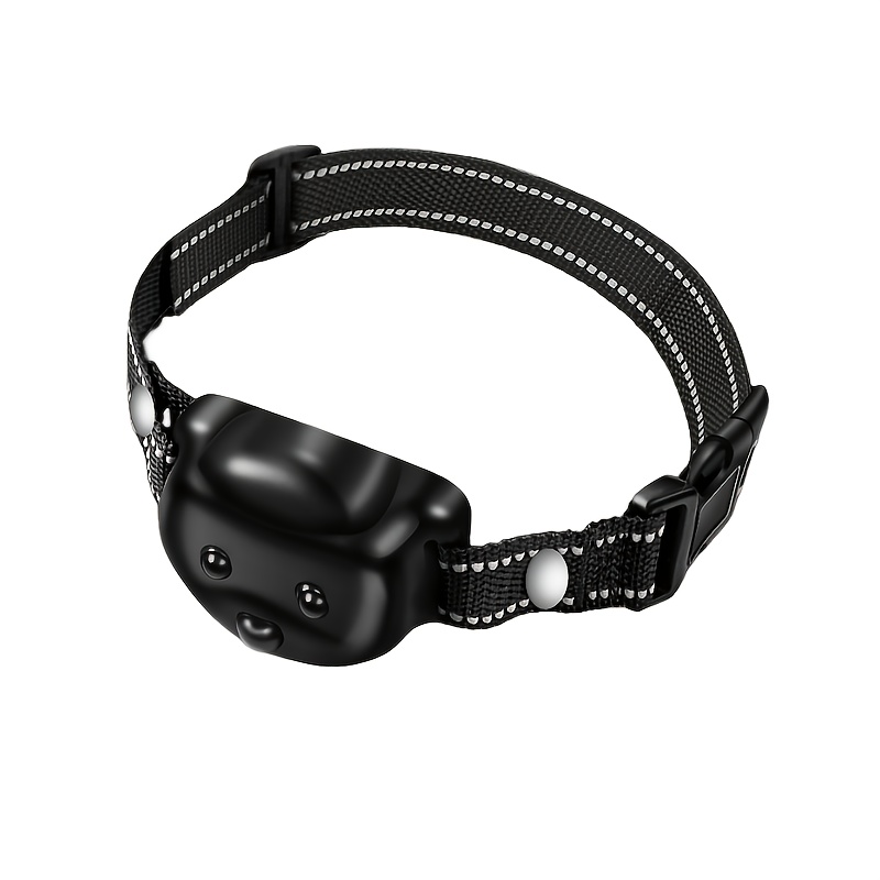 TEMU Training Collar Dog Trainer, Automatic Anti-barking Device, 3 Training Of Electric Shock, Vibration And Sound, Abs Material And Reflective Nylon