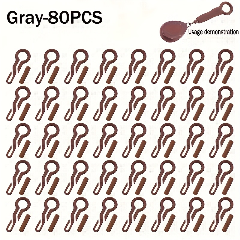 Image of 40/80pcs Back Lead Clip Set, Anti- Sinker Clips For European Carp Fishing, Secure Rig Safety Release Fishing Additions