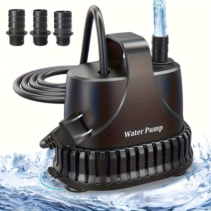 TEMU 800gph Submersible Water Pump, 40w Fountain Pump, Sump Pump, Pond Pump, 3000l/h Water Pump With 7ft Power Cord For Aquarium, Water Table, Waterfall, Fish , Hydroponics