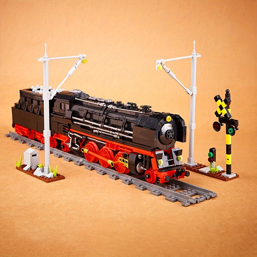 59001 Steam Train Track Railway Express Bricks Model - Temu