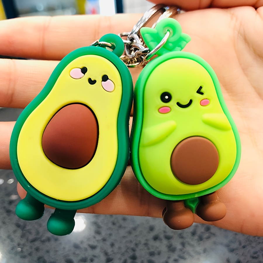 

2pcs Avocado Keychains - Large Pvc, Car Keys & Bag Decorations, Ideal Party Favors & Holiday Gifts