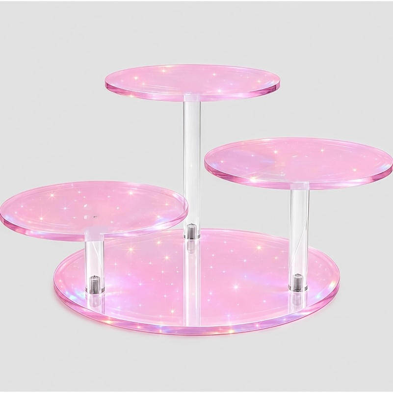 TEMU Transparent Acrylic Display Stand, Suitable For Plant Sets, Display Stand For Collections And Room Decoration, Perfume Stand, Desktop Plant