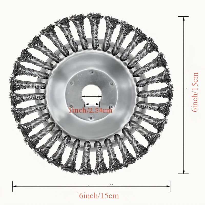 1pc heavy duty metal lawn mower blade with steel wire cutting wheel durable eater attachment accessory for grass trimming and weeding lawn mower accessories details 1