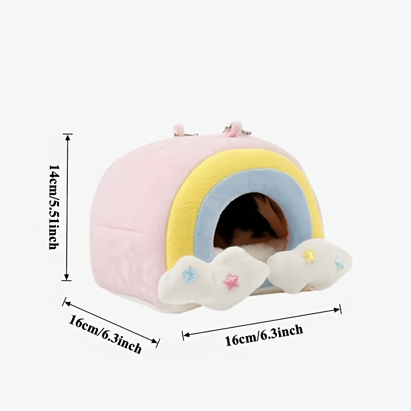 Hamster Hideout with Cute Rainbow Design