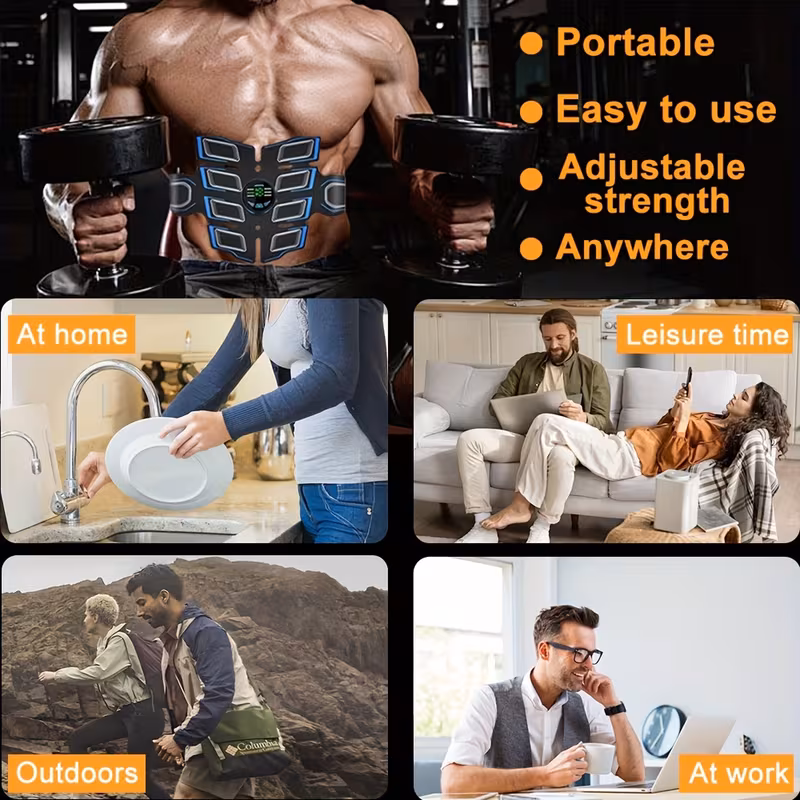 ems whole training band muscle stimulator abdominal muscle training band muscle stimulation massage instrument ideal for reading watching movies and housework muscle training massage instrument Product details 5