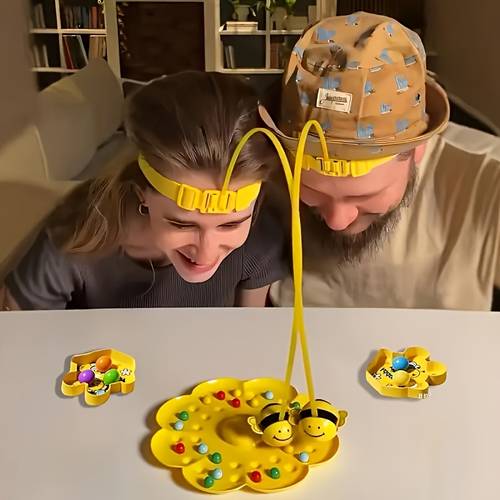 magnetic bee and picking toy parent child game with bees ladybugs and colorful beads educational magnetic fishing activity fine motor skills and matching game yellow multi player tabletop board game