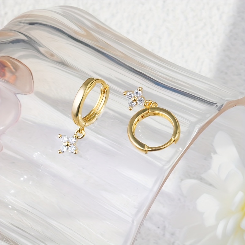 Geometric Flower Pendant Earrings for Parties