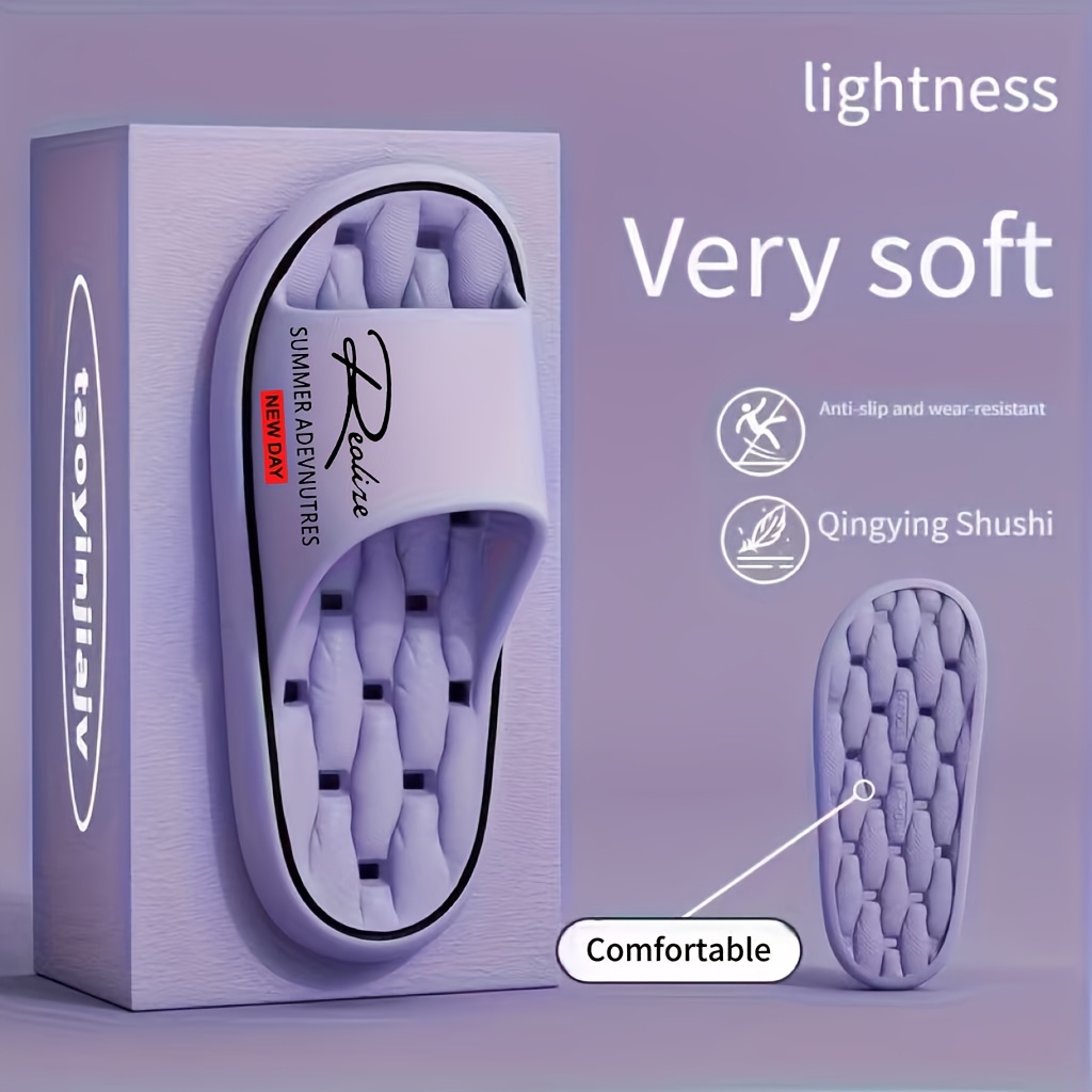 Fashionable and Excellent EVA Men's and Women's Summer Slippers, Non-slip, Casual Slippers with Ribbed Texture - Perfect for Indoor/outdoor Use, Beach and Sea, Unisex Slippers, Elegant Women's Sandals, All-season Wear, Available in Multiple Colors