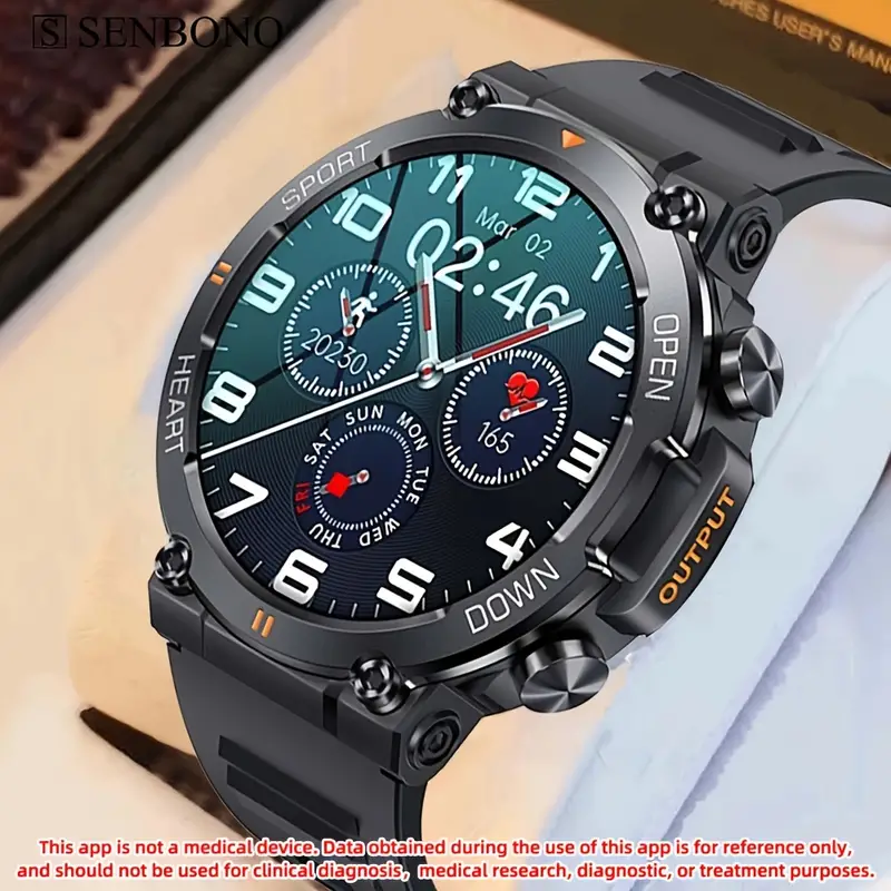 Smart Watch Rotondo Senbono Schermo 1 39 Orologio - Temu Italy